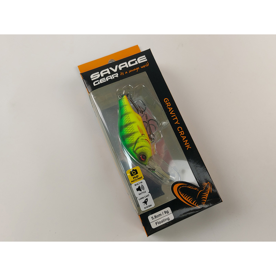 Воблер Savage Gear Gravity Crank MR 58F 58mm 9.0g Firetiger, Размер/Вес: 58мм/9г, Цвет воблера: Firetiger, фото , изображение 3