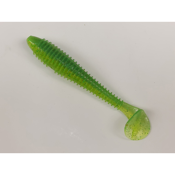 Силікон Keitech Swing Impact FAT 4.3" (6 шт/упак), колір:424 lime chartreuse, Довжина силікону: 4.3" (10.9 см), Колір силікону: 424 Lime Chartreuse, фото , изображение 2