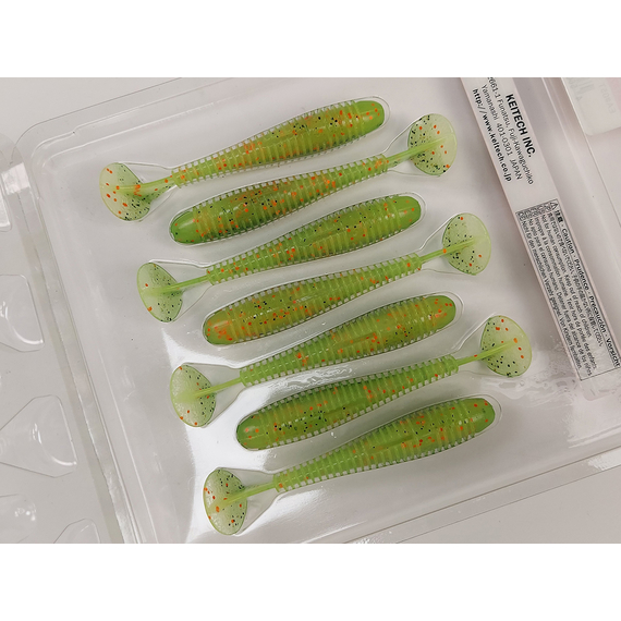 Силикон Keitech Swing Impact FAT 3.3" (7 шт/упак) цвет: ea#05 hot fire tiger, Длина силикона: 3.3" (8.4 см), Расцветка силикона: EA#05 Hot Fire Tiger, фото , изображение 10