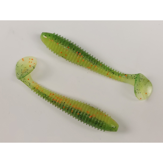 Силикон Keitech Swing Impact FAT 3.3" (7 шт/упак) цвет: ea#05 hot fire tiger, Длина силикона: 3.3" (8.4 см), Расцветка силикона: EA#05 Hot Fire Tiger, фото , изображение 5