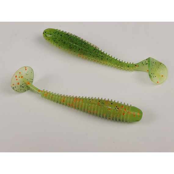 Силикон Keitech Swing Impact FAT 3.3" (7 шт/упак) цвет: ea#05 hot fire tiger, Длина силикона: 3.3" (8.4 см), Расцветка силикона: EA#05 Hot Fire Tiger, фото , изображение 6