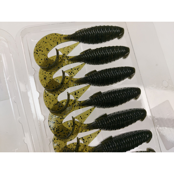 Силікон Keitech Flapper Grub 4" (7 шт/упак), колір:102 watermelon pp., Довжина силікону: 4" (10.2 см), Колір силікону: 102 Watermelon PP, фото , изображение 7