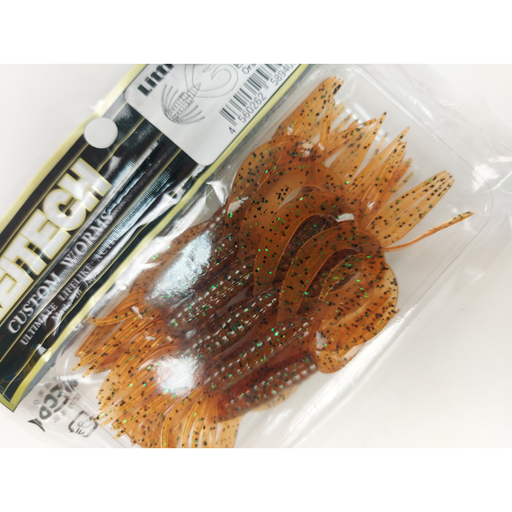 Силікон Keitech Little Spider 3" (8 шт/упак), колір:ea#01 orange pepper, Довжина силікону: 3" (7.6 см), Колір силікону: EA#01 Orange Pepper, фото , изображение 8