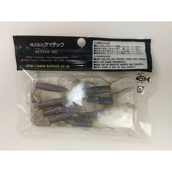 Силикон Keitech Little Spider 3" (8 шт/упак) ц:440 electric shad, Длина силикона: 3" (7.6 см), Расцветка силикона: 440 Electric Shad, фото , изображение 6