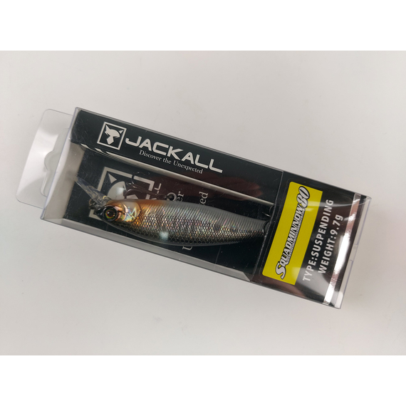 Воблер Jackall Squad Minnow 80SP 82mm 9.7g HL Silver & Black, Розмір/Вага: 82мм/9.7г, Колір воблера: HL Silver Black, фото , изображение 4