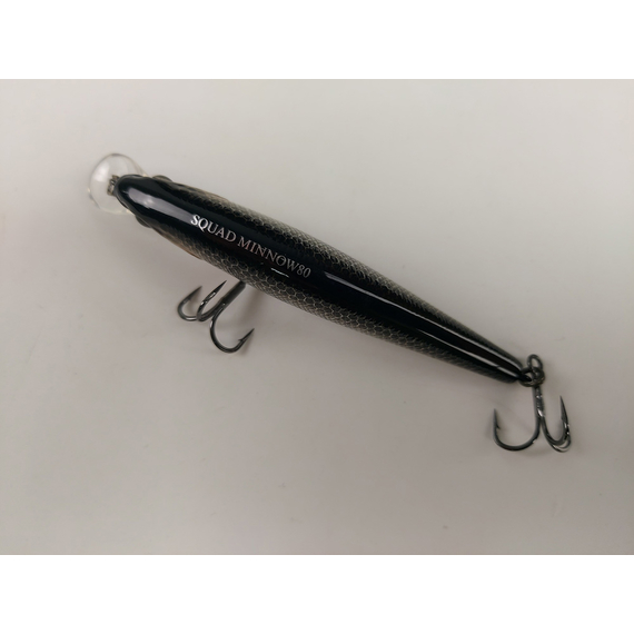 Воблер Jackall Squad Minnow 80SP 82mm 9.7g HL Silver & Black, Розмір/Вага: 82мм/9.7г, Колір воблера: HL Silver Black, фото , изображение 7