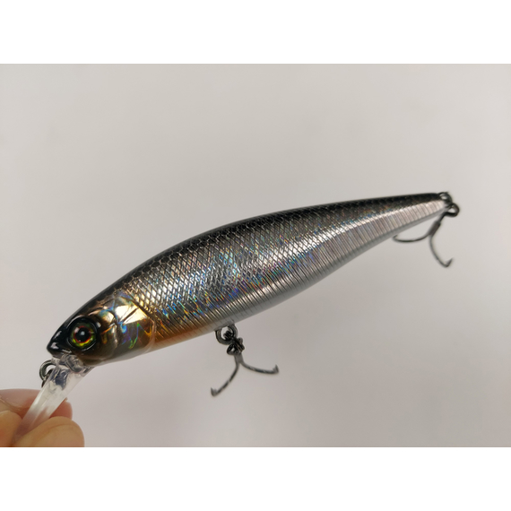 Воблер Jackall Squad Minnow 80SP 82mm 9.7g HL Silver & Black, Розмір/Вага: 82мм/9.7г, Колір воблера: HL Silver Black, фото , изображение 9