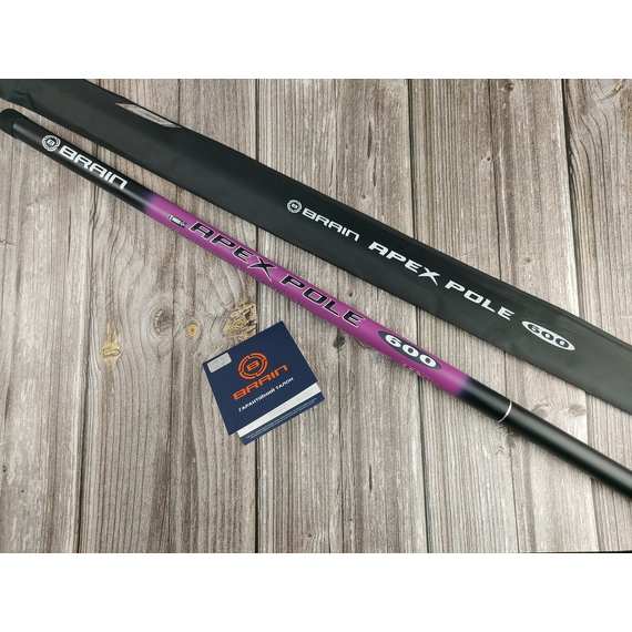 Махове вудлище Brain Apex Traveller 6.00m (телескопічне, без кілець) + чохол, Довжина: 6m, Тип вудлища: без кілець (махове), фото , изображение 5