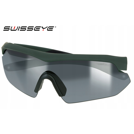 Балістичні окуляри Swiss Eye Nighthawk (3 змінних лінз + футляр), оправа оливкова, фото , изображение 9