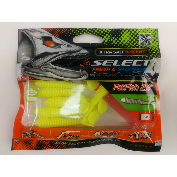 Силикон Select Fatfish 2.4" col.045 (6 шт/упак), Длина силикона: 2.4" (6.1 см), Расцветка силикона: 045, фото , изображение 6