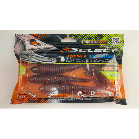 Силикон Select Fatfish 5.8" col.003 (4 шт/упак), Длина силикона: 5.8" (14.73 см), Расцветка силикона: 003, фото , изображение 9