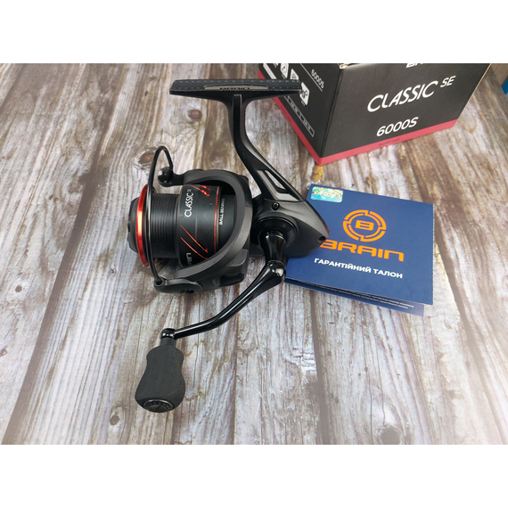 Котушка Brain Classic SE 6000S (4+1 підшип.), низькопрофільна шпуля, 4.7:1, Розмір шпулі: 6000S, Тип котушки: без бейтранера, фото , изображение 7