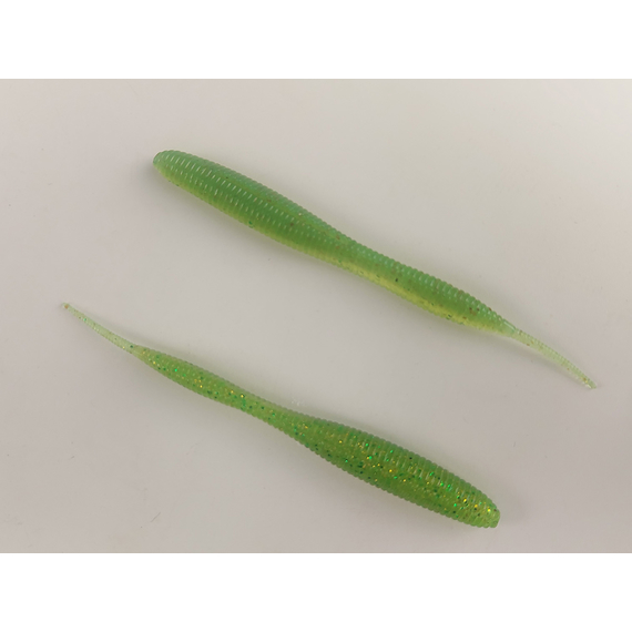 Силікон Keitech Sexy Impact 3.8" (10 шт/упак), колір:424 lime chartreuse, Довжина силікону: 3.8" (9.7 см), Колір силікону: 424 Lime Chartreuse, фото , изображение 5