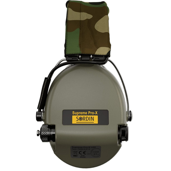 Активні навушники Sordin Supreme Pro X с LED ліхтарем. Колір: олива, фото , изображение 4