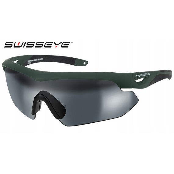 Балістичні окуляри Swiss Eye Nighthawk (3 змінних лінз + футляр), оправа оливкова, фото , изображение 5