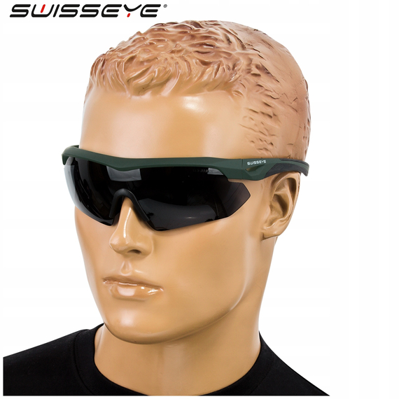 Балістичні окуляри Swiss Eye Nighthawk (3 змінних лінз + футляр), оправа оливкова, фото , изображение 10