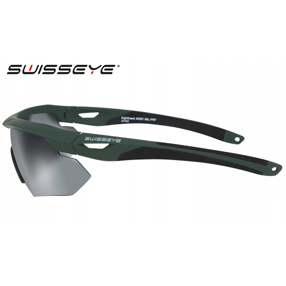 Балістичні окуляри Swiss Eye Nighthawk (3 змінних лінз + футляр), оправа оливкова, фото , изображение 4