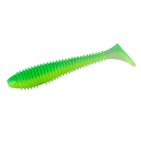 Силікон Keitech Swing Impact FAT 5.8" (4 шт/уп),, колір: ea#11 lime chartreuseglow, Довжина силікону: 5.8" (14.7 см), Колір силікону: EA#11 Lime ChartreuseGlow, фото , изображение 2