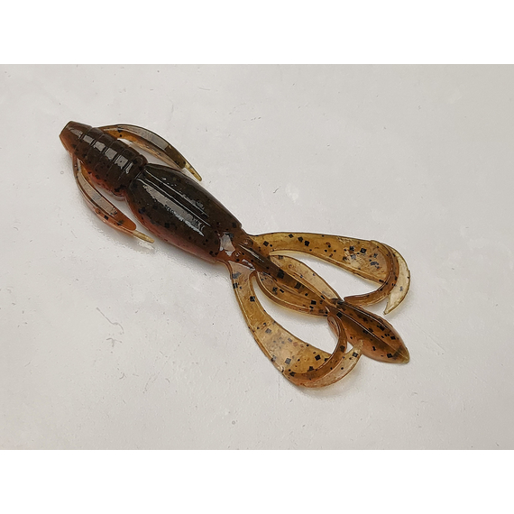 Силікон Keitech Crazy Flapper 2.4" (10 шт/уп),, колір: 438 green pumpkin fire, Довжина силікону: 2.4" (6.1 см), Колір силікону: 438 Green Pumpkin Fire, фото , изображение 2