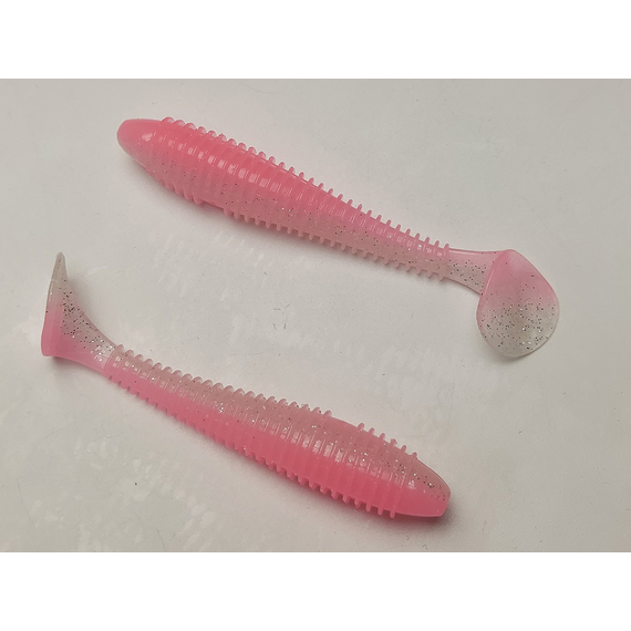 Силікон Keitech Swing Impact FAT 2.8" (8 шт/упак), колір:ea#10 pink silver glow, Довжина силікону: 2.8" (7.1 см), Колір силікону: EA#10 Pink Silver Glow, фото , изображение 6