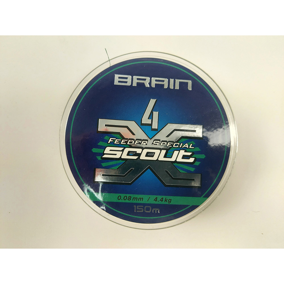 Шнур Brain Scout 4X 150м 0.08мм 4.4kg (camo green), Диаметр: 0.08mm, Выберите цвет: camo green, фото , изображение 8
