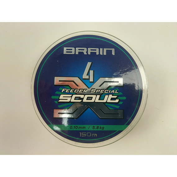 Шнур Brain Scout 4X 150m 0.10mm 5.8kg (camo green), Діаметр: 0.10mm, Колір: camo green, фото , изображение 8