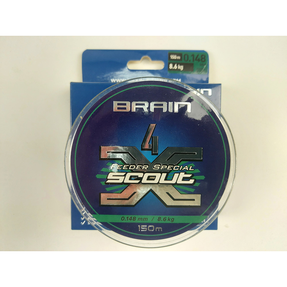 Шнур Brain Scout 4X 150m 0.148mm 8.6kg (camo green), Діаметр: 0.148mm, Колір: camo green, фото , изображение 7