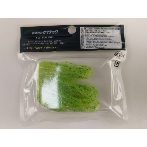 Силикон Keitech Mad Wag Mini 2.5" (12 шт/упак) ц:424 lime chartreuse, Длина силикона: 2.5" (6.3 см), Расцветка силикона: 424 Lime Chartreuse, фото , изображение 10