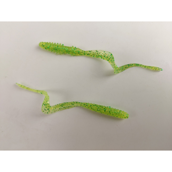 Силикон Keitech Mad Wag Mini 2.5" (12 шт/упак) ц:424 lime chartreuse, Длина силикона: 2.5" (6.3 см), Расцветка силикона: 424 Lime Chartreuse, фото , изображение 7