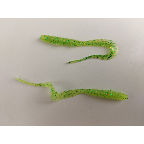 Силикон Keitech Mad Wag Mini 2.5" (12 шт/упак) ц:424 lime chartreuse, Длина силикона: 2.5" (6.3 см), Расцветка силикона: 424 Lime Chartreuse, фото , изображение 6