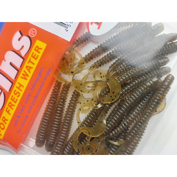 Силікон Reins G-Tail Saturn Micro 2" 002 Green Pumpkin (20шт/уп), Довжина силікону: 2.0" (5,08 см), Колір силікону: 002 green pumpkin, фото , изображение 3