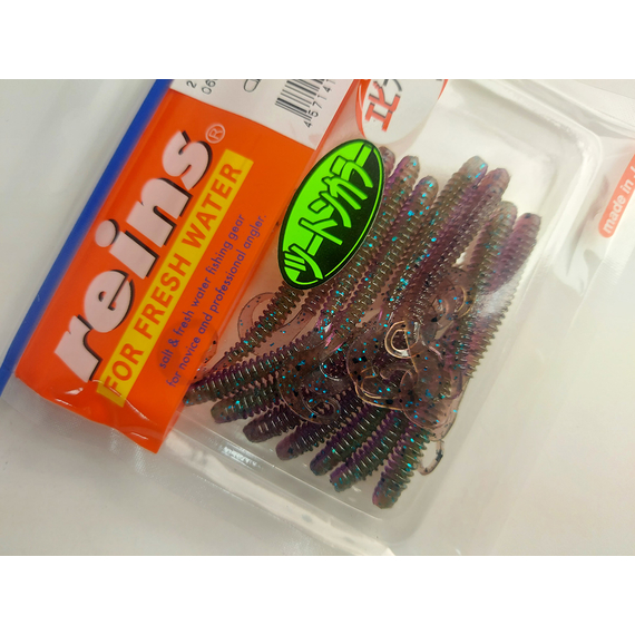 Силікон Reins G-Tail Saturn Micro 2" 060 Onga River Moneybait (16шт/уп), Довжина силікону: 2.0" (5,08 см), Колір силікону: 060 Onga River Moneybait, фото , изображение 3