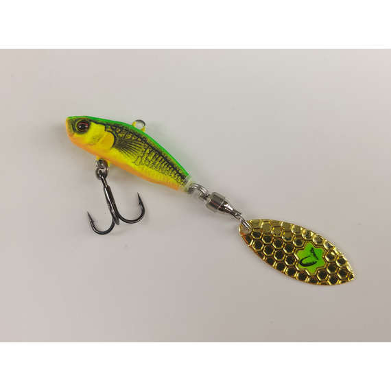 Тейл-спінер Savage Gear 3D Sticklebait Tailspin 65mm 9.0g Firetiger, фото , изображение 6