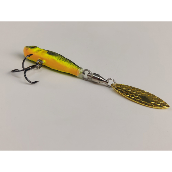 Тейл-спінер Savage Gear 3D Sticklebait Tailspin 65mm 9.0g Firetiger, фото , изображение 8