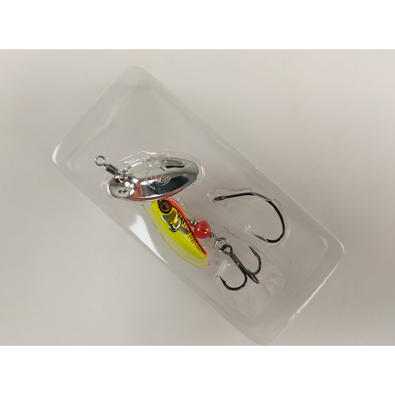 Блешня Savage Gear Sticklebait Spinner #2 7.3g Silver Red Yellow, Вага блешні: 7.3g, Колір блешні: Silver Red Yellow, фото , изображение 4