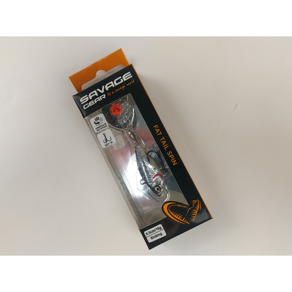 Тейл-спінер Savage Gear Fat Tail Spin 65mm 16.0g Dirty Silver, фото , изображение 3