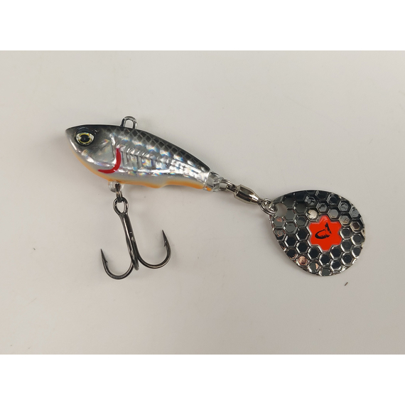 Тейл-спінер Savage Gear Fat Tail Spin 65mm 16.0g Dirty Silver, фото , изображение 6