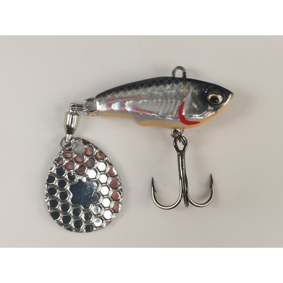 Тейл-спінер Savage Gear Fat Tail Spin 65mm 16.0g Dirty Silver, фото , изображение 2