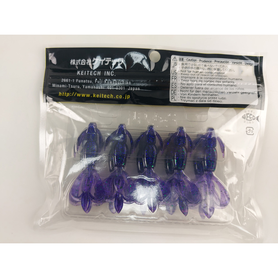 Силікон Keitech Crazy Flapper 2.4" (10 шт/уп),, колір: 408 electric june bug, Довжина силікону: 2.4" (6.1 см), Колір силікону: 408 Electric June Bug, фото , изображение 6