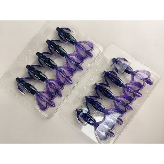 Силікон Keitech Crazy Flapper 2.4" (10 шт/уп),, колір: 408 electric june bug, Довжина силікону: 2.4" (6.1 см), Колір силікону: 408 Electric June Bug, фото , изображение 10