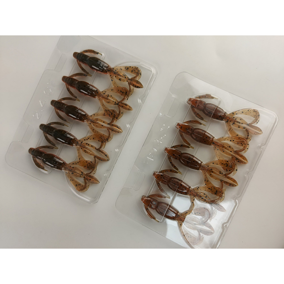 Силікон Keitech Crazy Flapper 2.4" (10 шт/уп),, колір: 438 green pumpkin fire, Довжина силікону: 2.4" (6.1 см), Колір силікону: 438 Green Pumpkin Fire, фото , изображение 9