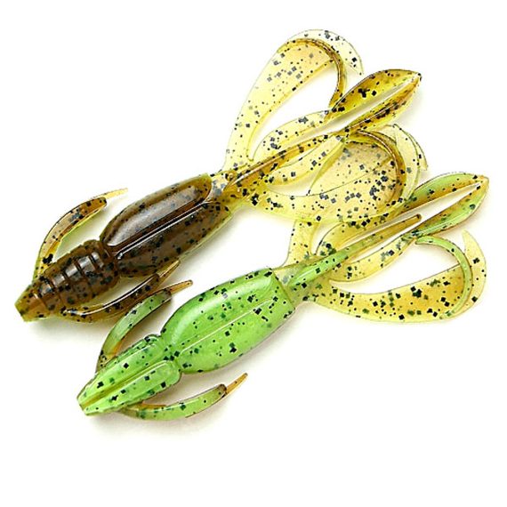 Силікон Keitech Crazy Flapper 2.4" (10 шт/уп),, колір: 401 green pumpkinpp.chart, Довжина силікону: 2.4" (6.1 см), Колір силікону: 401 Green Pumpkinpp.Chart, фото , изображение 3