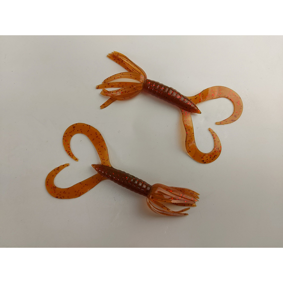 Силікон Keitech Little Spider 3" (8 шт/уп), колір:pal#07 motoroil red flake, Довжина силікону: 3" (7.6 см), Колір силікону: pal#07 motoroil red flake, фото , изображение 3