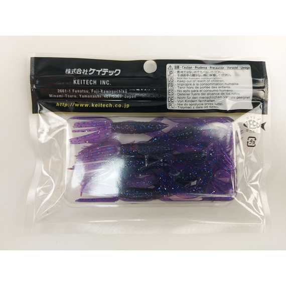 Силікон Keitech Little Spider 3" (8 шт/упак), колір:ea#04 violet, Довжина силікону: 3" (7.6 см), Колір силікону: EA#04 Violet, фото , изображение 7