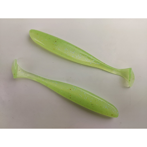 Силікон Keitech Easy Shiner 4" (7 шт/уп),, колір: ea#19 electric chart shad, Довжина силікону: 4" (10.2 см), Колір силікону: EA#19 Electric Chart Shad, фото , изображение 3