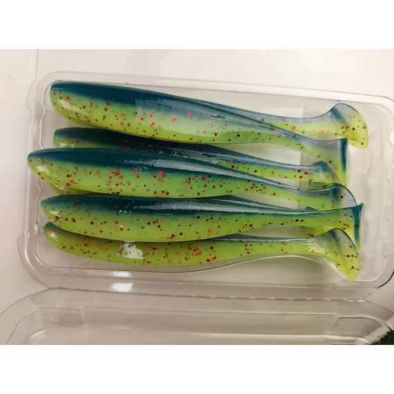 Силікон Keitech Easy Shiner 4.5" (6 шт/уп),, колір: ea#20 violet chart red fl, Довжина силікону: 4.5" (11.4 см), Колір силікону: EA#20 Violet Chart Red Fl, фото , изображение 6