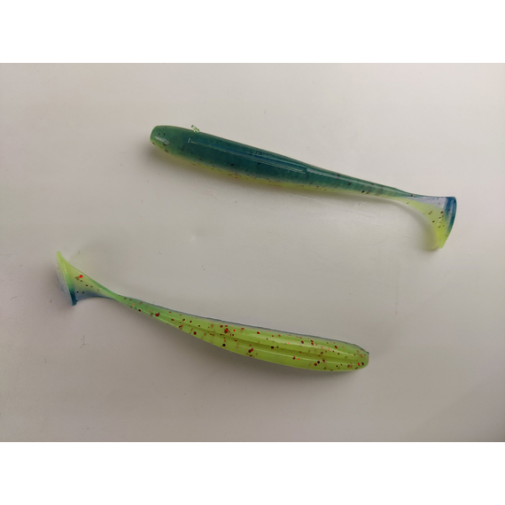 Силікон Keitech Easy Shiner 4.5" (6 шт/уп),, колір: ea#20 violet chart red fl, Довжина силікону: 4.5" (11.4 см), Колір силікону: EA#20 Violet Chart Red Fl, фото , изображение 10