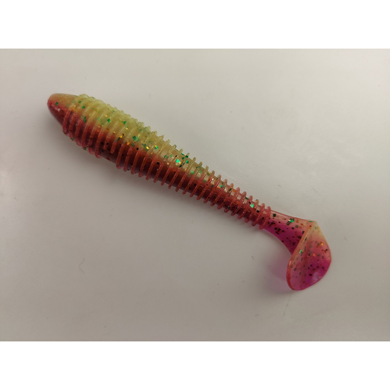 Силікон Keitech Swing Impact FAT 3.3" (7 шт/уп),, колір: ea#18 mystic lime chart, Довжина силікону: 3.3" (8.4 см), Колір силікону: EA#18 Mystic Lime Chart, фото , изображение 2