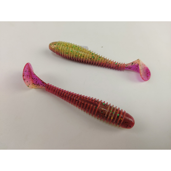 Силікон Keitech Swing Impact FAT 3.3" (7 шт/уп),, колір: ea#18 mystic lime chart, Довжина силікону: 3.3" (8.4 см), Колір силікону: EA#18 Mystic Lime Chart, фото , изображение 4