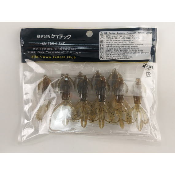 Силікон Keitech Crazy Flapper 2.4" (10 шт/уп),, колір: 403 green weenie blue, Довжина силікону: 2.4" (6.1 см), Колір силікону: 403 Green Weenie Blue, фото , изображение 6